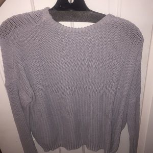 super cute baby blue knit sweater